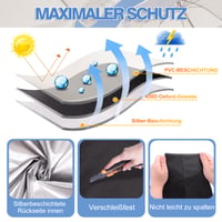 Husă de protecție Seydrey pentru umbrelă suspendată 2m-4m, prelată impermeabilă 420D cu tijă, pentru umbrele Ø200-400 cm, 175x36,5/30,5 cm 3