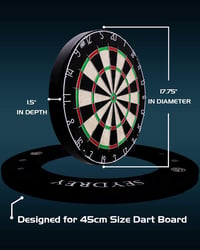 Seydrey szőrös darts tábla acél nyílakkal és forgó pontszámozó gyűrűvel 2