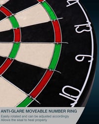 Seydrey szőrös darts tábla acél nyílakkal és forgó pontszámozó gyűrűvel 5