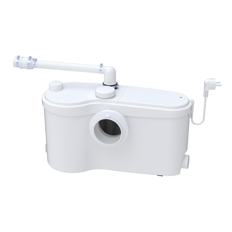 SFA Sanibest Pro, sistem de tocare și pompare pentru WC cu 4 intrări, 1100W, 50,8x21x32,5 cm, pentru utilizare intensă, fabricat în Franța