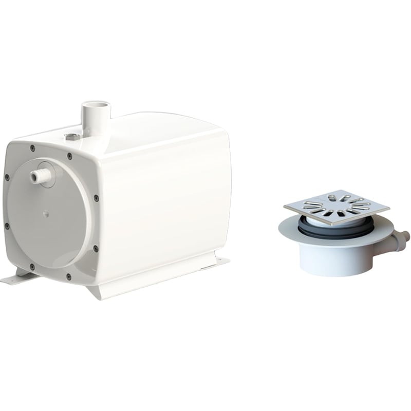 SFA Sanifloor+ 4 Čerpadlo a odtok pre sprchovú vaničku Wedi pre bezbariérové sprchy 400 W 29,5x17,8x29,8 cm bezdrôtové