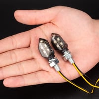 SFONIA Motoros LED Index Szett 4db Mini Irányjelző 12V Vízálló M8 E-Mark Jóváhagyott Univerzális Motorkerékpár Quad Scooter 6