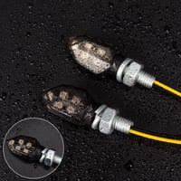 SFONIA Motoros LED Index Szett 4db Mini Irányjelző 12V Vízálló M8 E-Mark Jóváhagyott Univerzális Motorkerékpár Quad Scooter 4
