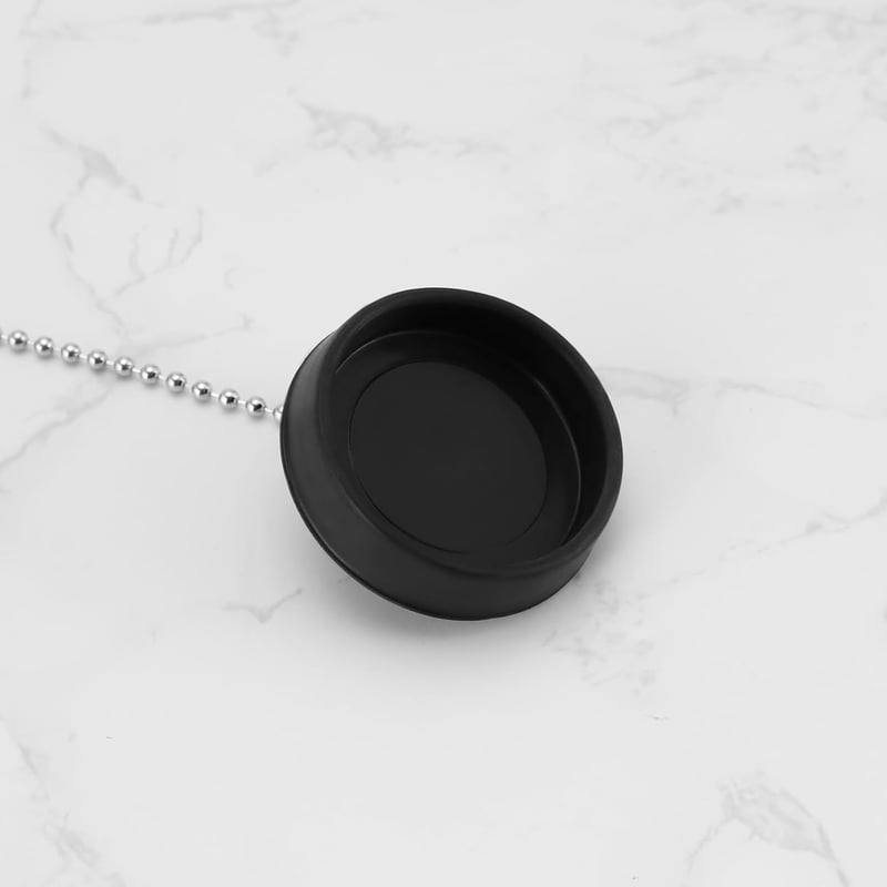 SG Store 2db 45mm Gumilezárók Fürdőkád Mosogató Lefolyóhoz Lánccal 40cm Fekete