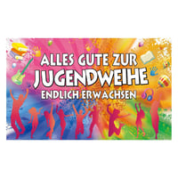 Sgehenr Ifjúsági Avatási Dekorációs Molinó 180x110 cm - "Végre Felnőtt" Háttér Banner Fiúknak és Lányoknak, Függő Dekoráció Ünnepségre 1