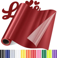 Sgooyir Piros Vasalható Vinyl Plotter Fólia Pólókhoz - Textil Hőtranszfer Fólia Ruhadekoráláshoz 30,5 x 183 cm 1