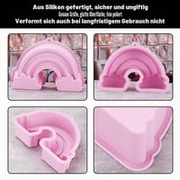 SGSCFG Silikonski kalup za pečenje u duginim bojama, 2 komada - DIY kalup za izradu čokolade, sira i slatkiša, kuhinjski alat za pečenje 3