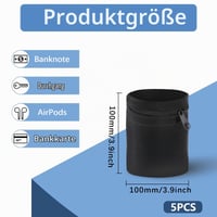 Banda de încheietură SGYKJ cu buzunar cu fermoar, negru, pachet de 5 bucăți, brățară pentru transpirație pentru sport 2