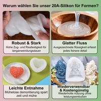 SHABEIBEI Folyékony Szilikon 2,5 kg 1:1 Keverési Arány Öntőforma Készítéshez 3