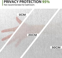 Shackcom Ablakfólia 60x200cm - Öntapadó Tejüveg Fólia, Átlátszatlan Betekintésgátló, UV-Szűrő, Mintás Dekor Fólia Irodába, Konyhába, Fürdősz 7
