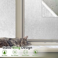 Shackcom Ablakfólia 60x200cm - Öntapadó Tejüveg Fólia, Átlátszatlan Betekintésgátló, UV-Szűrő, Mintás Dekor Fólia Irodába, Konyhába, Fürdősz 4
