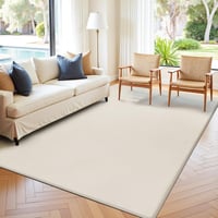 SHACOS krem tepih za dnevni boravak 160x230 cm, perivi tepih od umjetnog krzna, mekani čupavi tepih protiv klizanja, veliki tepih za spavaću sobu, moderan ukras za dom 7