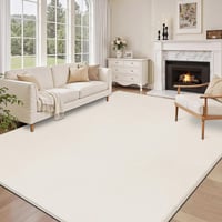 SHACOS krem tepih za dnevni boravak 160x230 cm, perivi tepih od umjetnog krzna, mekani čupavi tepih protiv klizanja, veliki tepih za spavaću sobu, moderan ukras za dom 1