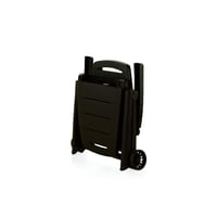 Șezlong pliabil din plastic Shaf Antibes cu roți, maro, fabricație spaniolă 5
