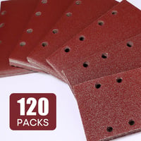 Shall 120 darabos csiszolópapír készlet 93x185mm 8 lyukkal vegyes szemcsemérettel 2