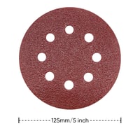 Set discuri abrazive SHALL, 125 mm, granulație mixtă, 8 găuri, 160 bucăți 8