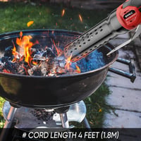 Shall 2000W elektromos széngyújtó, hőlégfúvó, 1100°F, BBQ és grillhez 6