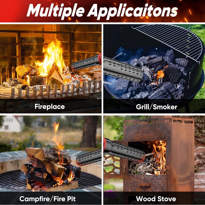 Shall 2000W elektromos széngyújtó, hőlégfúvó, 1100°F, BBQ és grillhez