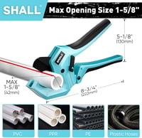 Clește pentru tăiat țevi PVC de 44 mm, pentru țevi din plastic PEX și PPR 2
