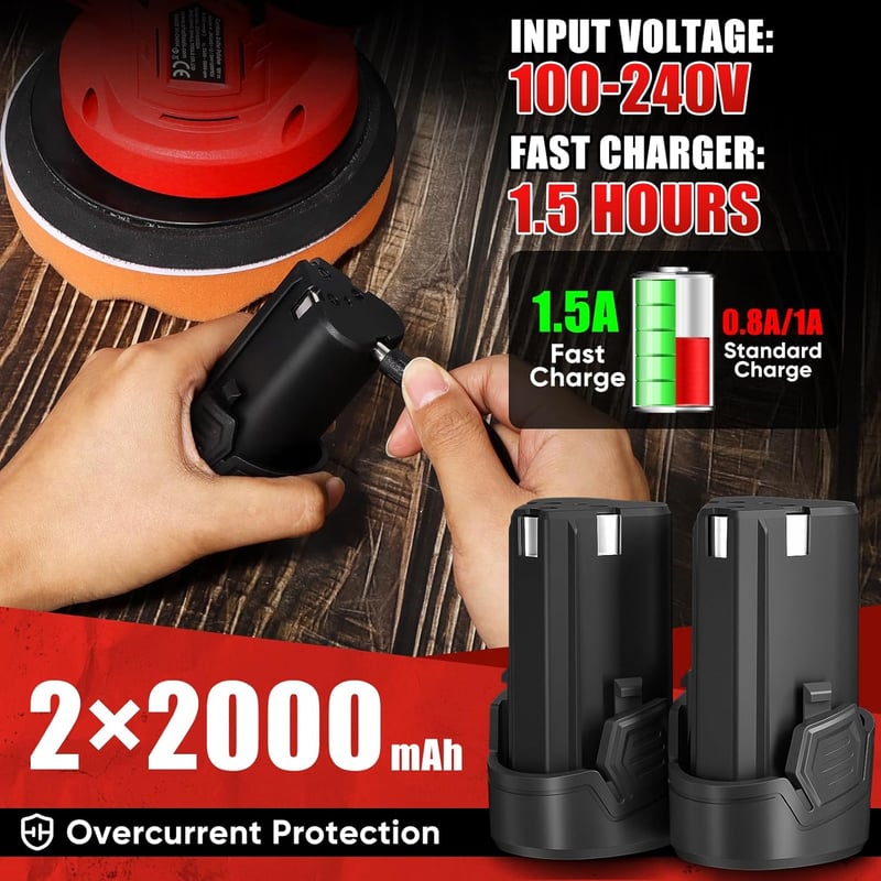 SHALL Autópolírozó Gép 2500-5000 RPM 6 Fokozat 27 Részes Polírozó Szett