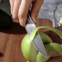SHAN ZU Japonský lúpací nôž 10 cm, čepeľ z ocele 10Cr15MoV, ergonomická rukoväť z pakkawood, malý nôž na ovocie a zeleninu do kuchyne 7