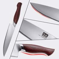 SHAN ZU OKINAWA 20cm Profi Séf Kés Japán Konyhai Kés Ergonomikus Pakka Fa Nyél 8