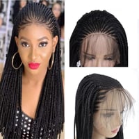 Shangxiu Box Braid Lace Paróka Női Szintetikus Fonott Haj Baby Hair 3