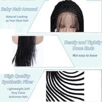 Shangxiu Box Braid Lace Paróka Női Szintetikus Fonott Haj Baby Hair 5
