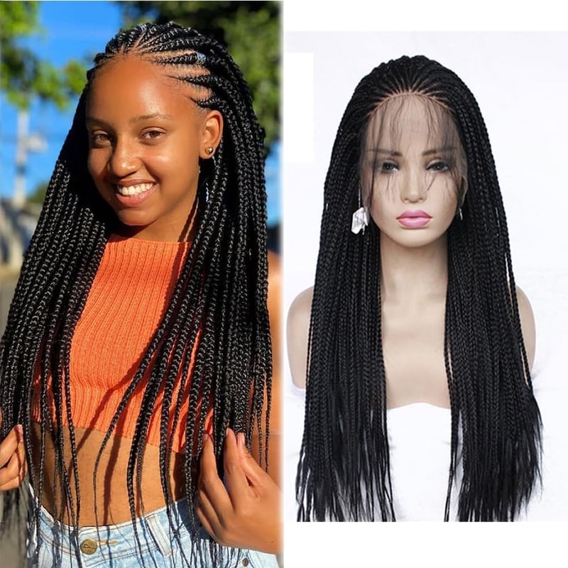 Shangxiu Box Braid Lace Paróka Női Szintetikus Fonott Haj Baby Hair