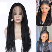 Shangxiu Box Braid Lace Paróka Női Szintetikus Fonott Haj Baby Hair 2