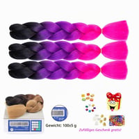 Shangxiu Ružové syntetické vlasy na zapletanie – Vlasové príčesky na vrkoče, Braiding Hair 7