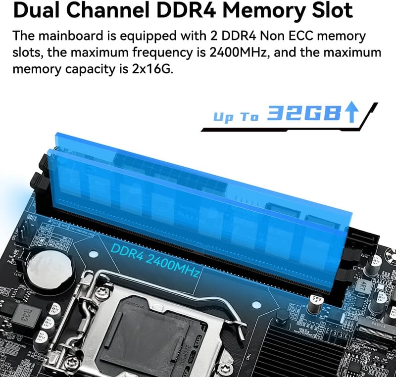 SHANGZHAOYUAN H110 Gaming Alaplap LGA 1151 Foglalattal Intel 6-9. Generációs i3/i5 Processzorhoz DDR4 32GB HDMI M.2 SATA PCIe
