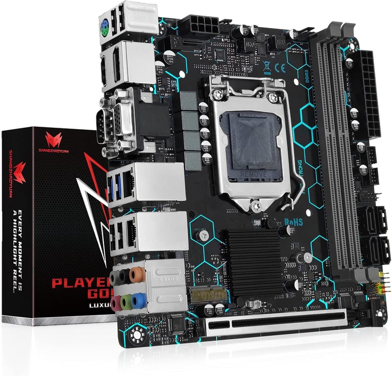 SHANGZHAOYUAN H97 Strong Mini ITX Alaplap LGA 1150 Intel Core i7/i5/i3 DDR3 NVME M.2 SATA VGA/DVI/HDMI WiFi Dual LAN