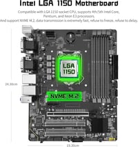 SHANGZHAOYUAN H97M PRO Alaplap LGA 1150 Intel 4./5. Gen Core i3/i5/i7 Micro ATX DDR3 USB3.0 SATA3.0 M.2 NVME PCIe 3.0 2