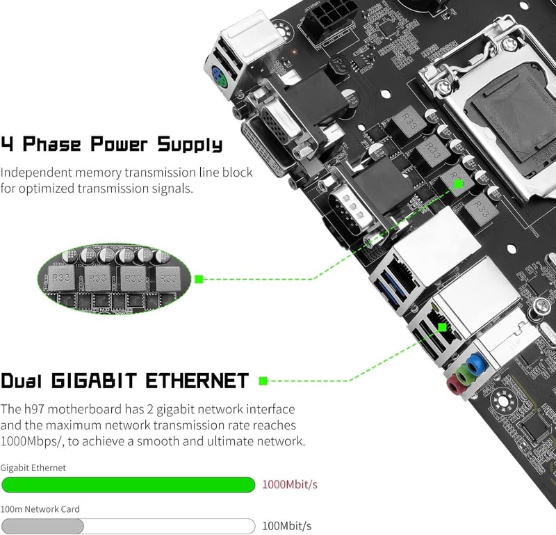 SHANGZHAOYUAN H97M PRO Alaplap LGA 1150 Intel 4./5. Gen Core i3/i5/i7 Micro ATX DDR3 USB3.0 SATA3.0 M.2 NVME PCIe 3.0