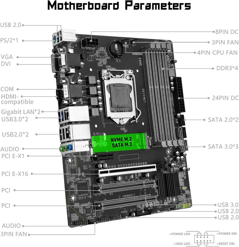 SHANGZHAOYUAN H97M PRO Alaplap LGA 1150 Intel 4./5. Gen Core i3/i5/i7 Micro ATX DDR3 USB3.0 SATA3.0 M.2 NVME PCIe 3.0