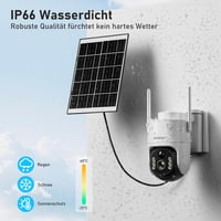 SHANNA 2K PTZ napelemes kültéri kamera, 8000 mAh, 5GHz/2.4GHz, IP66, 20 m éjszakai látás 8