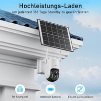SHANNA 2K PTZ napelemes kültéri kamera, 8000 mAh, 5GHz/2.4GHz, IP66, 20 m éjszakai látás 3