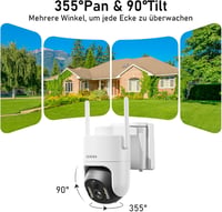 SHANNA 2K PTZ napelemes kültéri kamera, 8000 mAh, 5GHz/2.4GHz, IP66, 20 m éjszakai látás 4