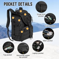 SHANNA 35L/50L katonai hátizsák MOLLE taktikai túra kemping horgászat 3