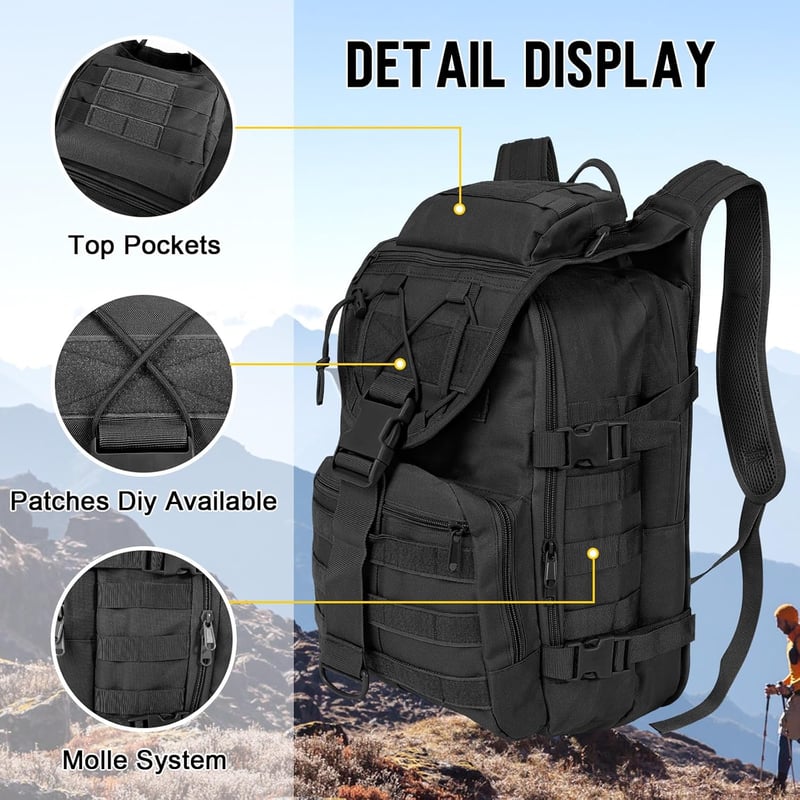 SHANNA 35L/50L katonai hátizsák MOLLE taktikai túra kemping horgászat