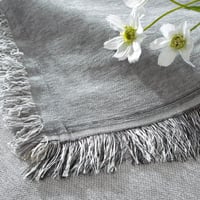 SHANNA prehoz na pohovku pre 2/3/4-miestnu pohovku, 180x300 cm, svetlosivý, bavlnený, prateľný, protišmykový, so strapcami 5