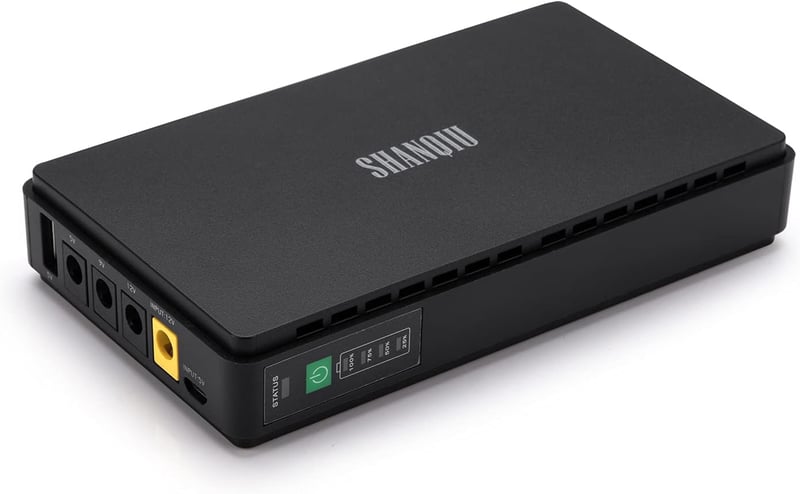 Shanqiu Mini UPS szünetmentes tápegység 12V akkumulátoros