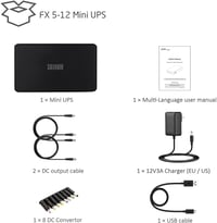 Shanqiu Mini UPS szünetmentes tápegység 12V akkumulátoros 6