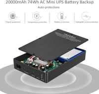 Shanqiu Mini UPS szünetmentes tápegység routerhez, modemhez, kamerához 74Wh 4