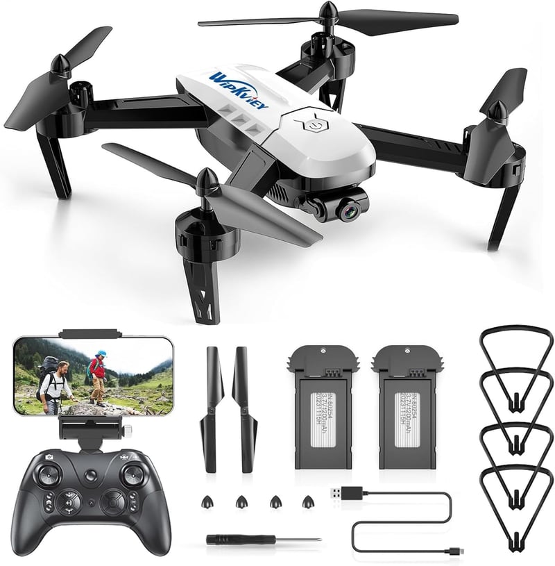 SHANTOU TIANYI T6 Drón HD 1080P Kamerával, WiFi Élő Videó, Magasságtartás, 3D Bukfenc, Gesztus és Hangvezérlés