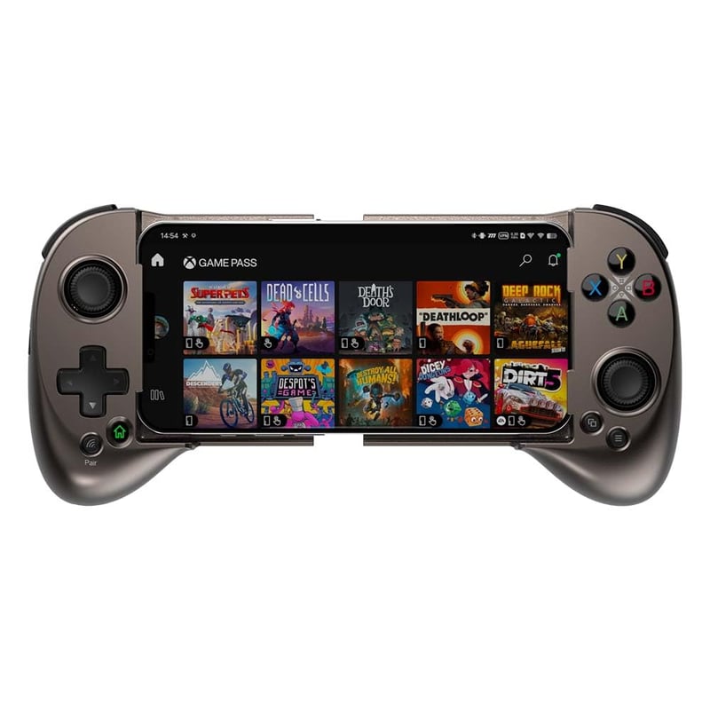 ShanWan Bluetooth mobilný ovládač pre Android a iOS, nastaviteľný joystick, kompatibilný s PS Remote Play, Xbox Cloud, Steam Link a GeForce NOW, hnedý