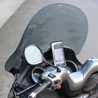 Magnetický držiak na telefón Shapeheart pre skútre a maxi skútre, univerzálny, odolný voči dažďu, čierny, kompatibilný so všetkými značkami 3