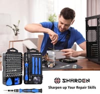 SHARDEN 122 az 1-ben Precíziós Csavarhúzó Készlet, Torx T2-T9 Bitekkel, Mágneses Fejjel, Telefon, Óra, PC, Szemüveg Javításhoz 8