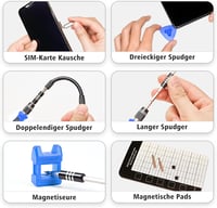 SHARDEN 122 az 1-ben Precíziós Csavarhúzó Készlet, Torx T2-T9 Bitekkel, Mágneses Fejjel, Telefon, Óra, PC, Szemüveg Javításhoz 6